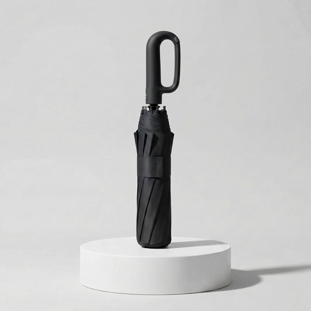 Parapluie Double Pli Automatique – 20 Baleines, Résistant Intempéries, Boucle Anneau, protection anti-UV