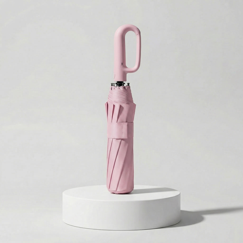 Parapluie Double Pli Automatique – 20 Baleines, Résistant Intempéries, Boucle Anneau, protection anti-UV