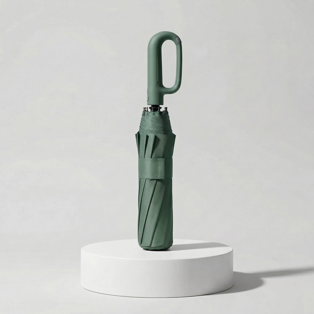 Parapluie Double Pli Automatique – 20 Baleines, Résistant Intempéries, Boucle Anneau, protection anti-UV