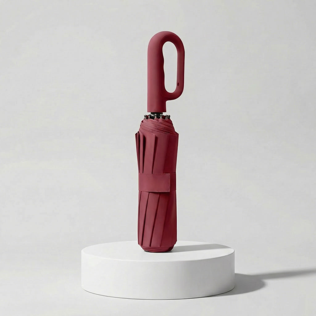 Parapluie Double Pli Automatique – 20 Baleines, Résistant Intempéries, Boucle Anneau, protection anti-UV