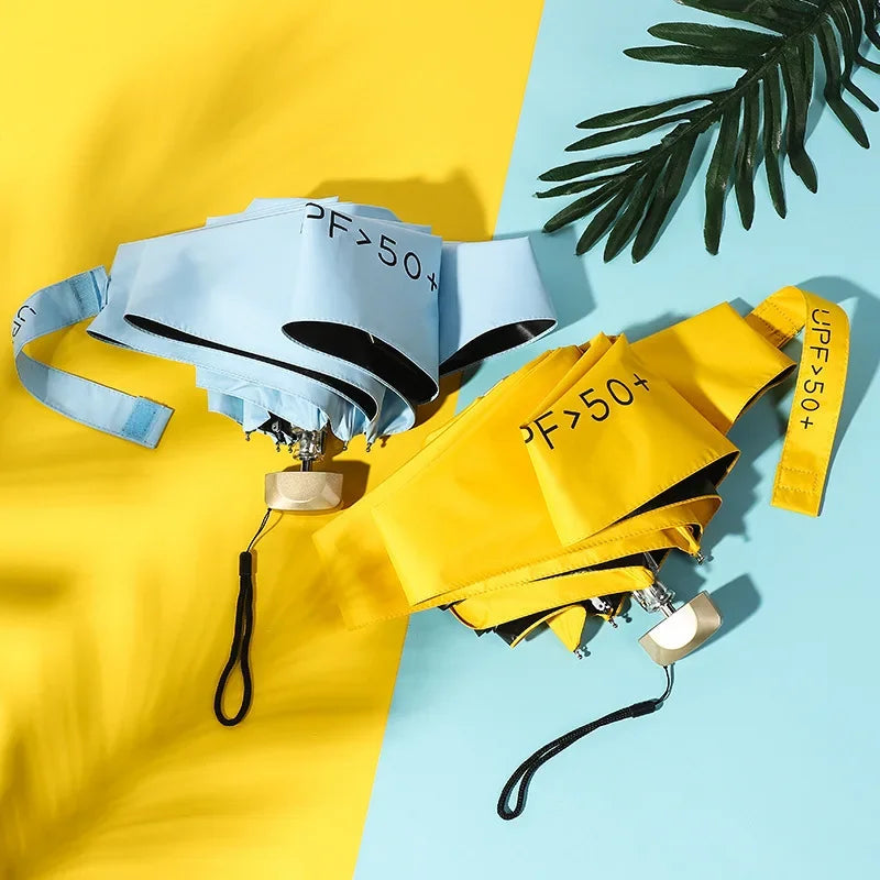 Parapluie de Poche Compact – Protection résistance aux UV 55%, Pliable, Léger,